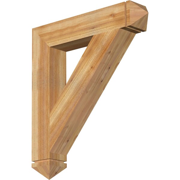 Ekena Millwork Traditional Arts & Crafts Rough Sawn Bracket, Western Red Cedar, 6"W x 34"D x 38"H BKT06X34X38TRA03RWR - main